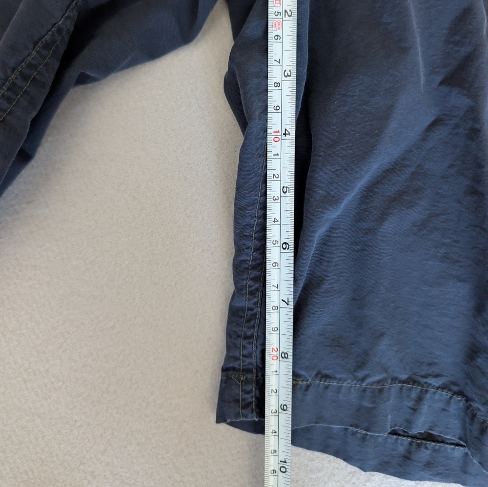 Wear First Men's Vintage Y2K Navy Blue Cotton Nylon Utility Cargo Shorts Sz M image 4